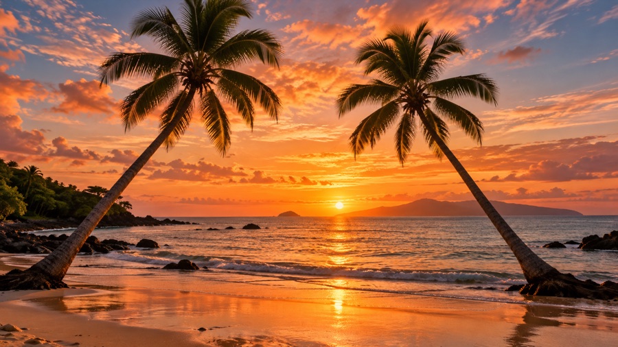 Cropped tropical sunset sample